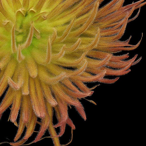 Pinguicula gypsicola Close-up of a unique flower with spiky petals on a black background